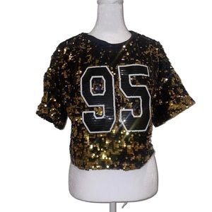 Cropped sequins 95 top